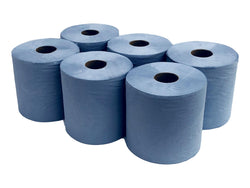 400 sheet 2ply Blue Centrefeed - Quest hygiene