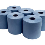 130 metres 2ply Blue Centrefeed - Quest hygiene