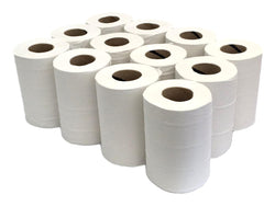 1ply White Mini Centrefeed x 12 rolls - Quest hygiene